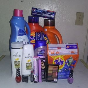 Tide pods,toothpaste,shampoo,makeup and more